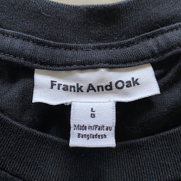 Frank & Oak Black T-Shirt - Picture 2 of 4